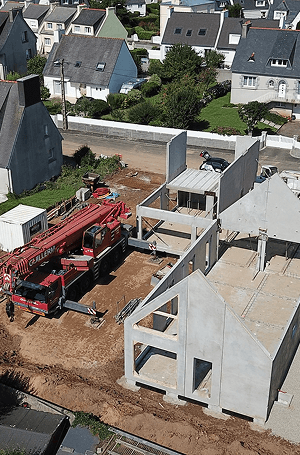 construction d'une maison béton